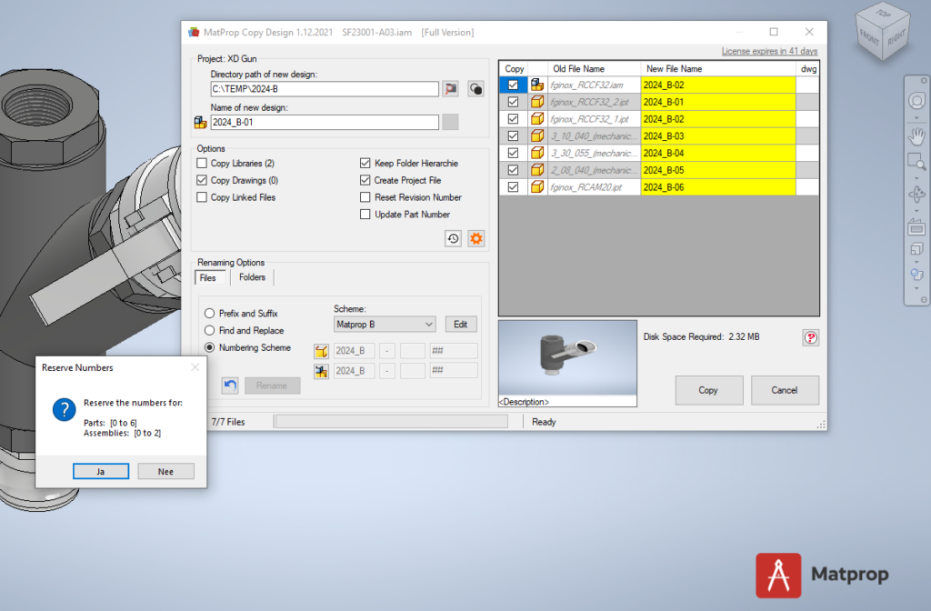 Auto numbering Copy Design Tool