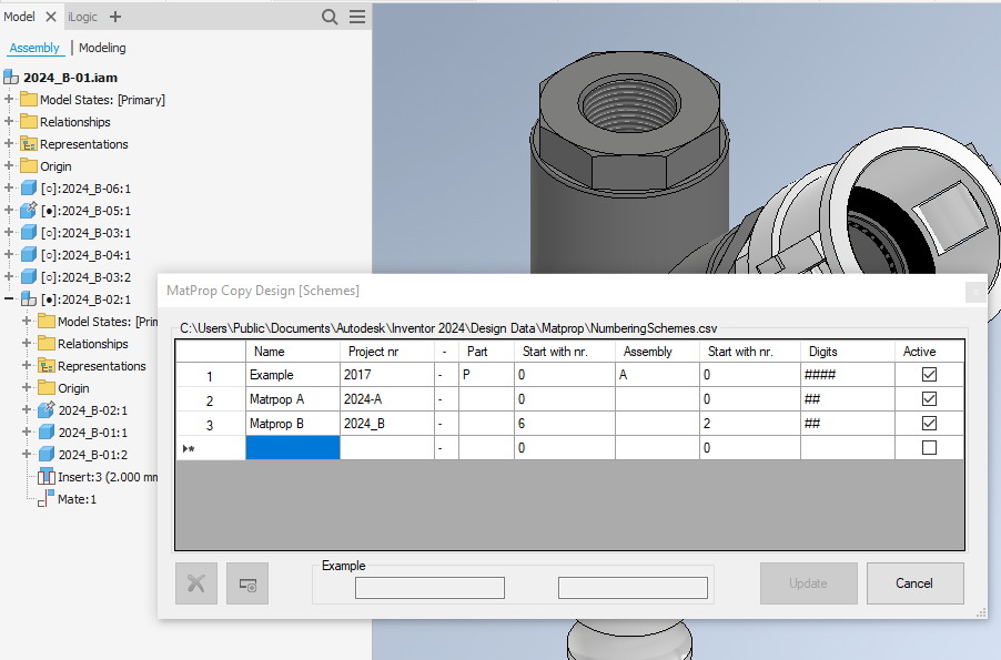 Numbering Schemes with copy design tool