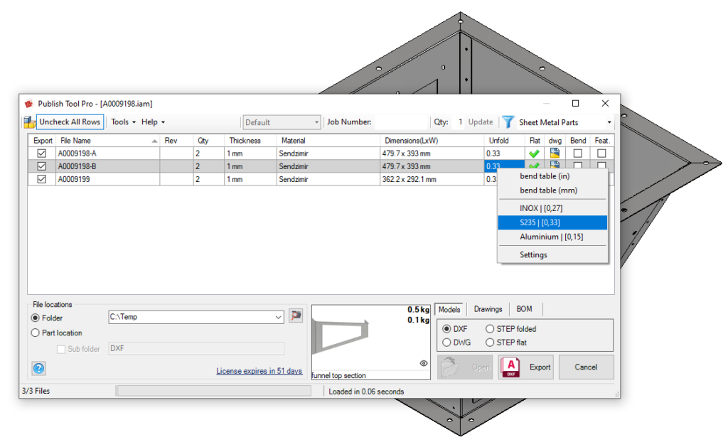 K factor met de Publish tool